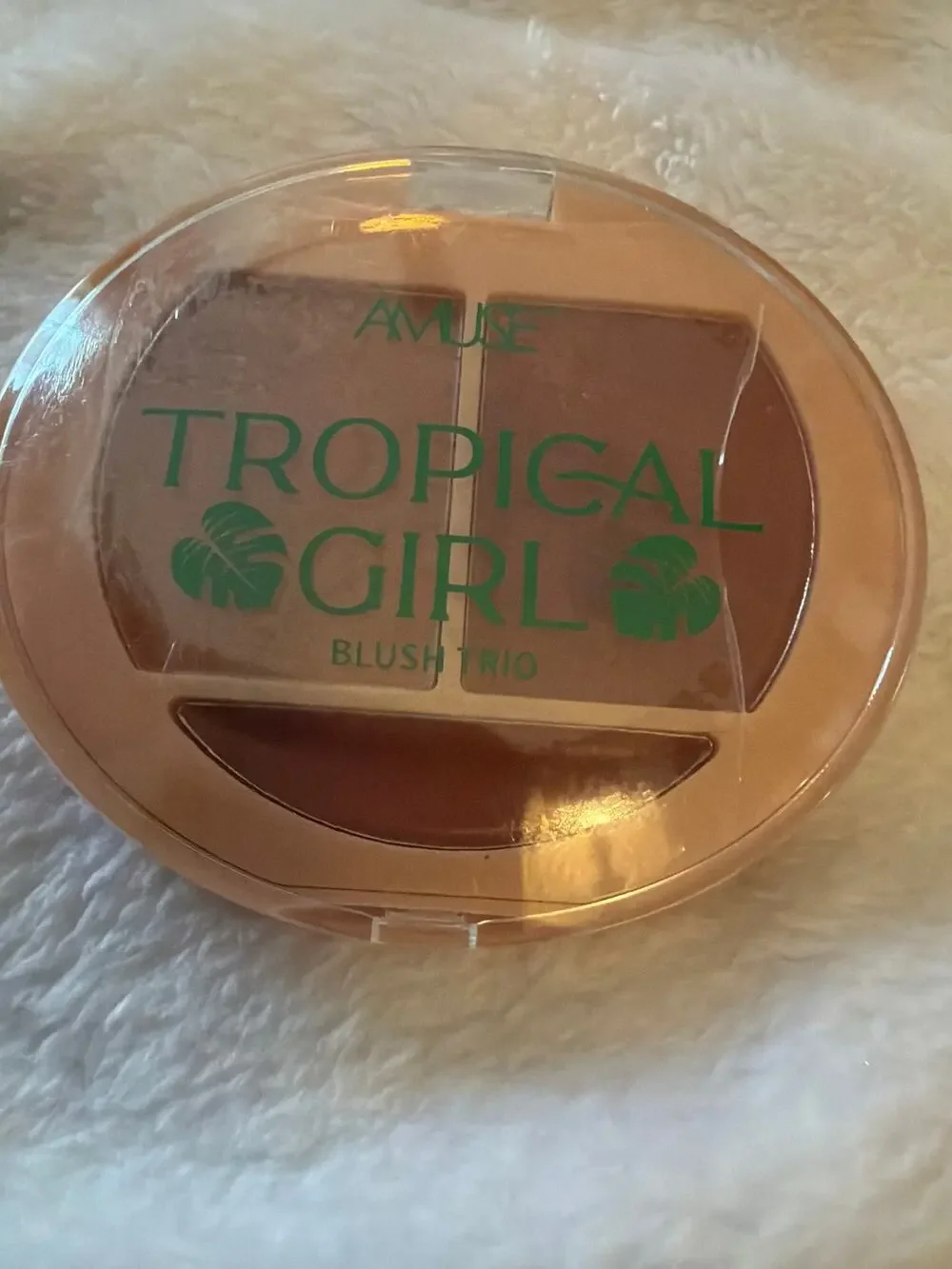 Amuse Tropical Girl Blush Trio Face Powder 3 Shade Makeup Compact New